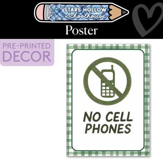 No Cell Phones Poster | Stars Hollow Schoolhouse