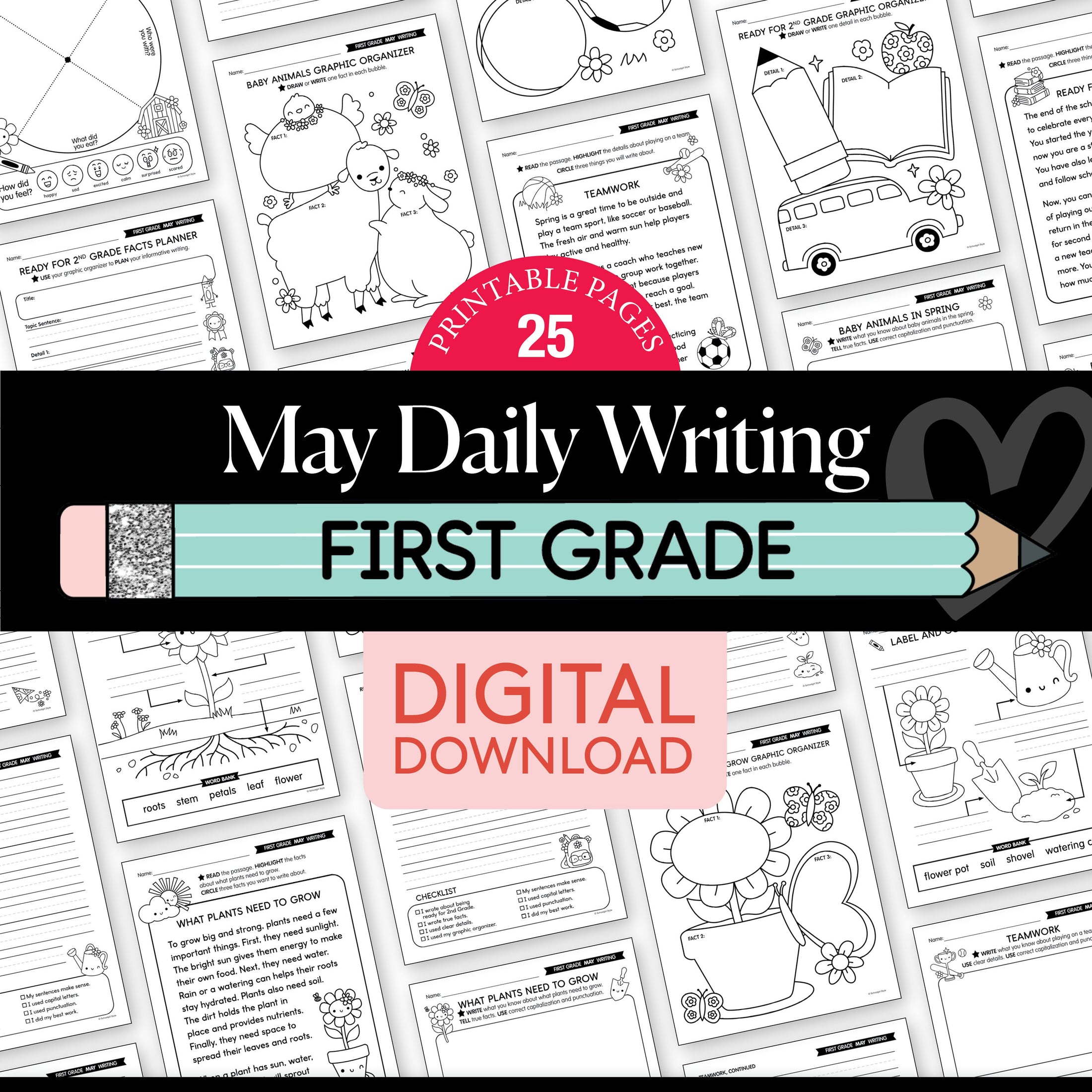 Printable First Grade May Daily Writing
