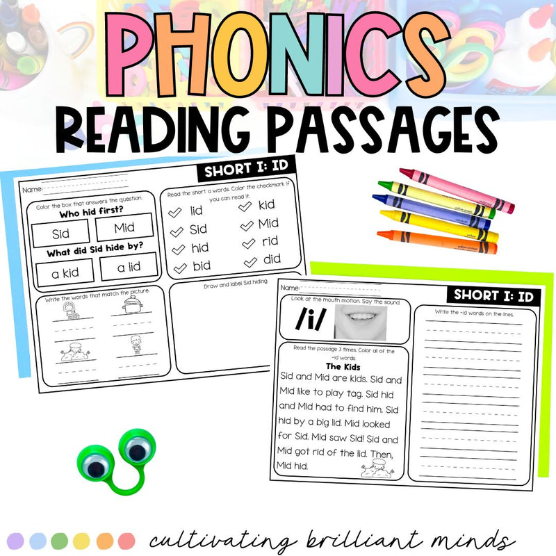 Short I Reading Passages | Decodable Passages with Comprehension Questions | SoR