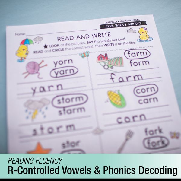 Printable First Grade April Daily Science of Reading
