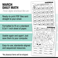 Load image into Gallery viewer, Printable First Grade March Daily Math
