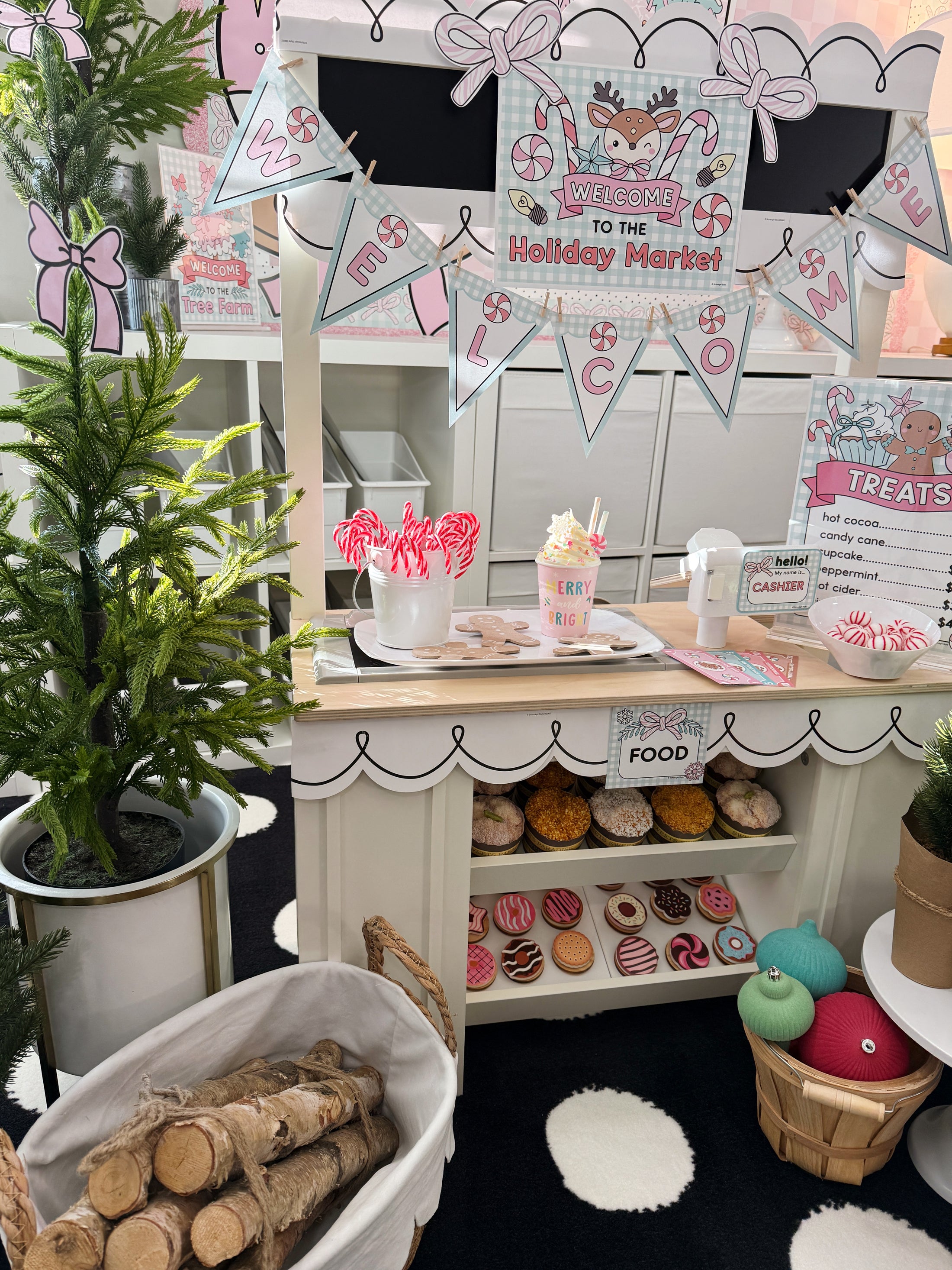 Printable December Dramatic Play Holiday Market and Tree Farm