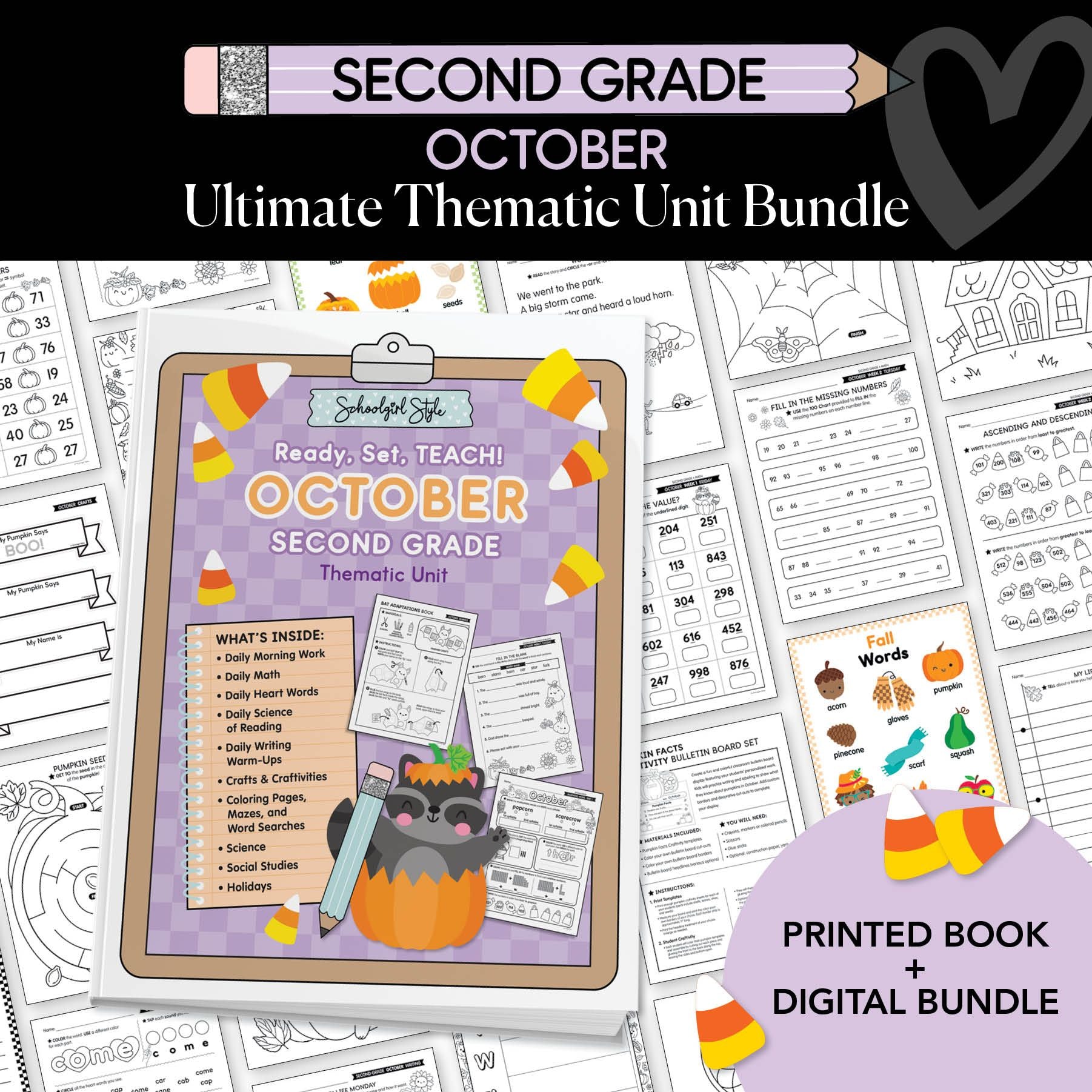 Ultimate Second Grade October Thematic Unit Bundle