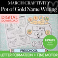 Load image into Gallery viewer, Printable March Pot of Gold Name Writing Craftivity
