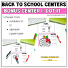 Back to School Phonics and Math Centers | Kindergarten and First Grade