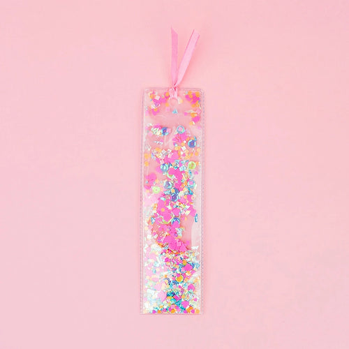 Pink Confetti Bookmark