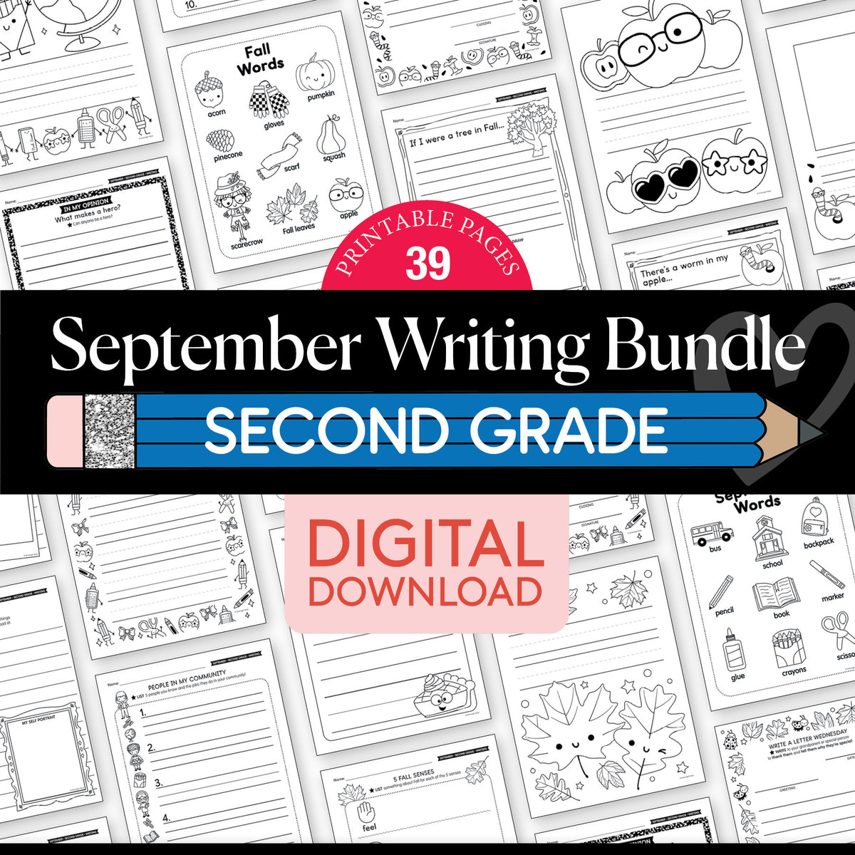 Second Grade September Writing Bundle