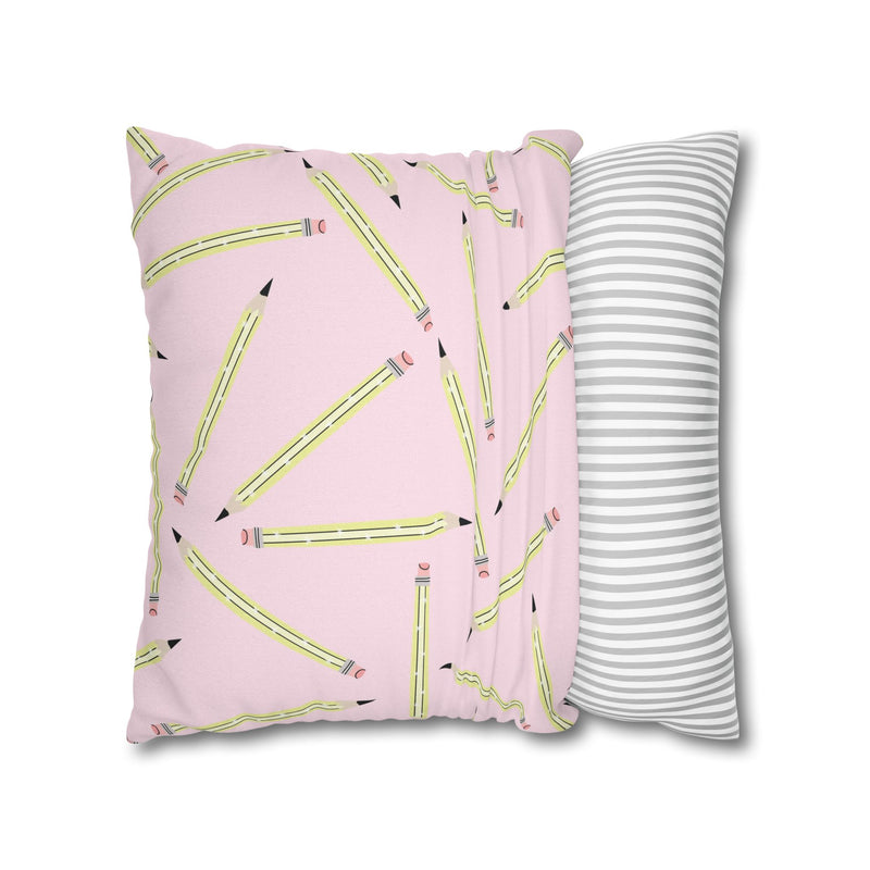 Pink Pencil Classroom Pillow Cover | Saved By The Pastel | Schoolgirl Style