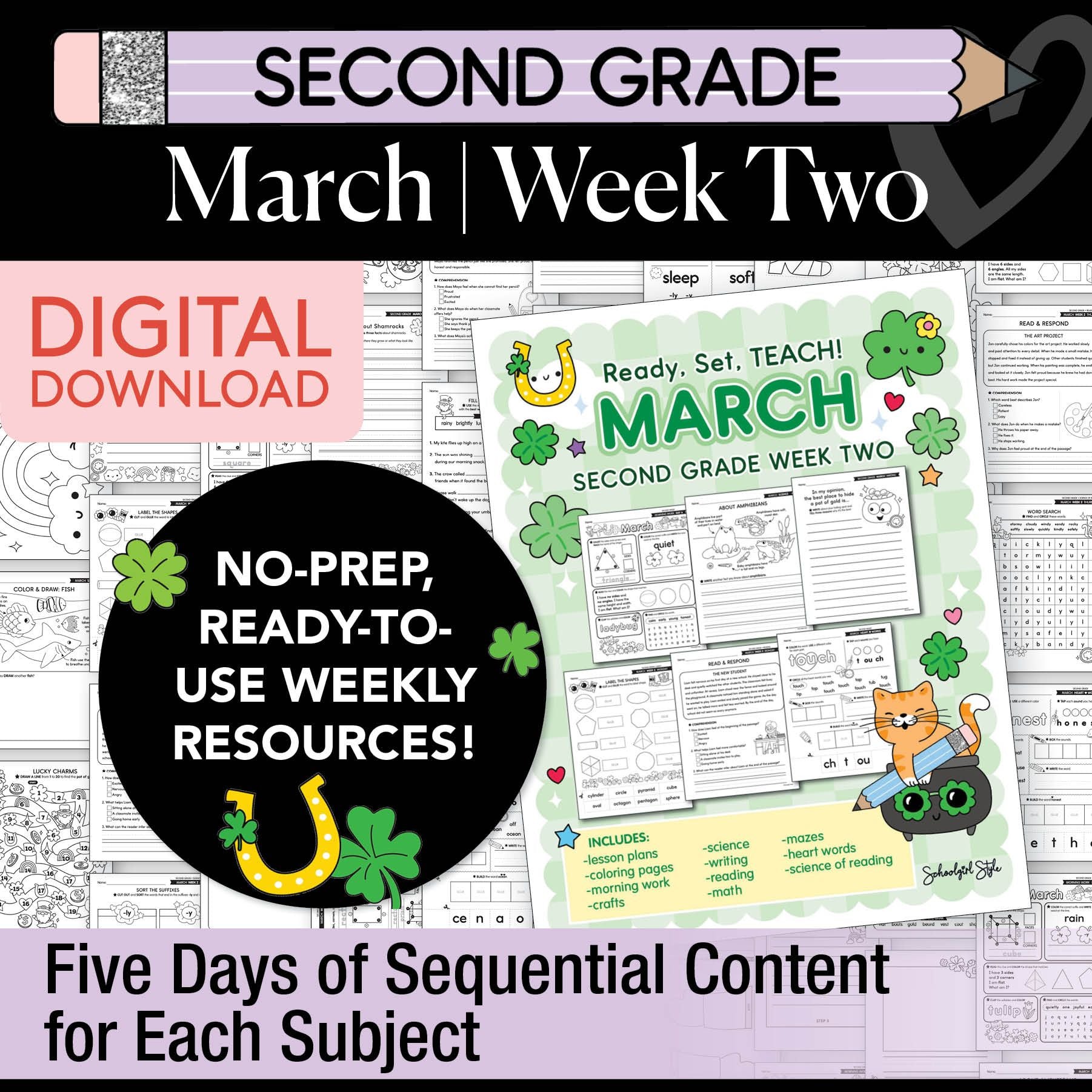 Printable Second Grade March Week 2 Resources
