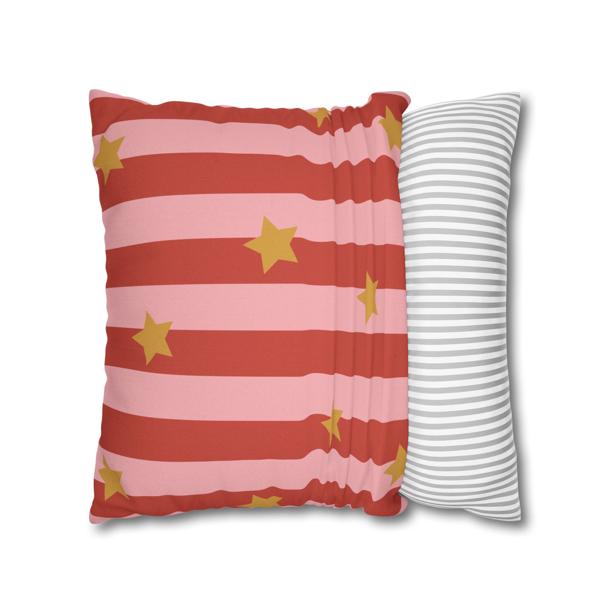 Strawberry Taffy Stripe Classroom Pillow Cover | Storybook Circus