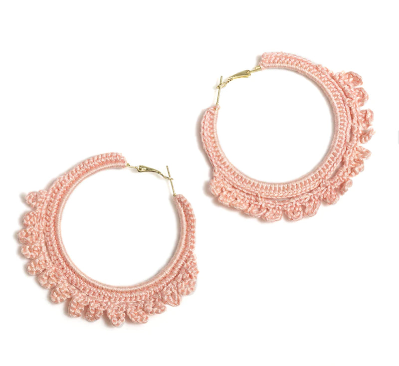 Peach Blossom Crocheted Earrings │ Jewelry │ Style House Design Studio