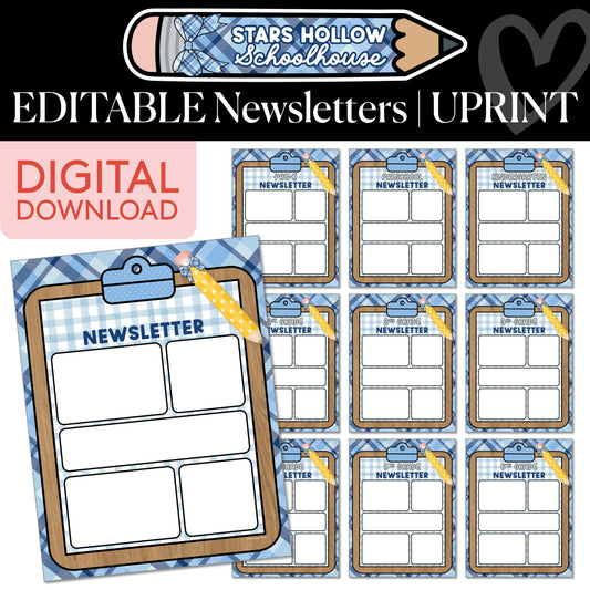 Printable Cozy Editable Newsletters | School in Stars Hollow