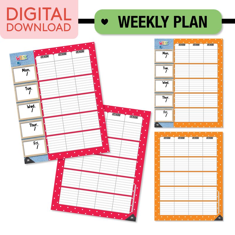 Printable Teacher Planner | 90s Teacher