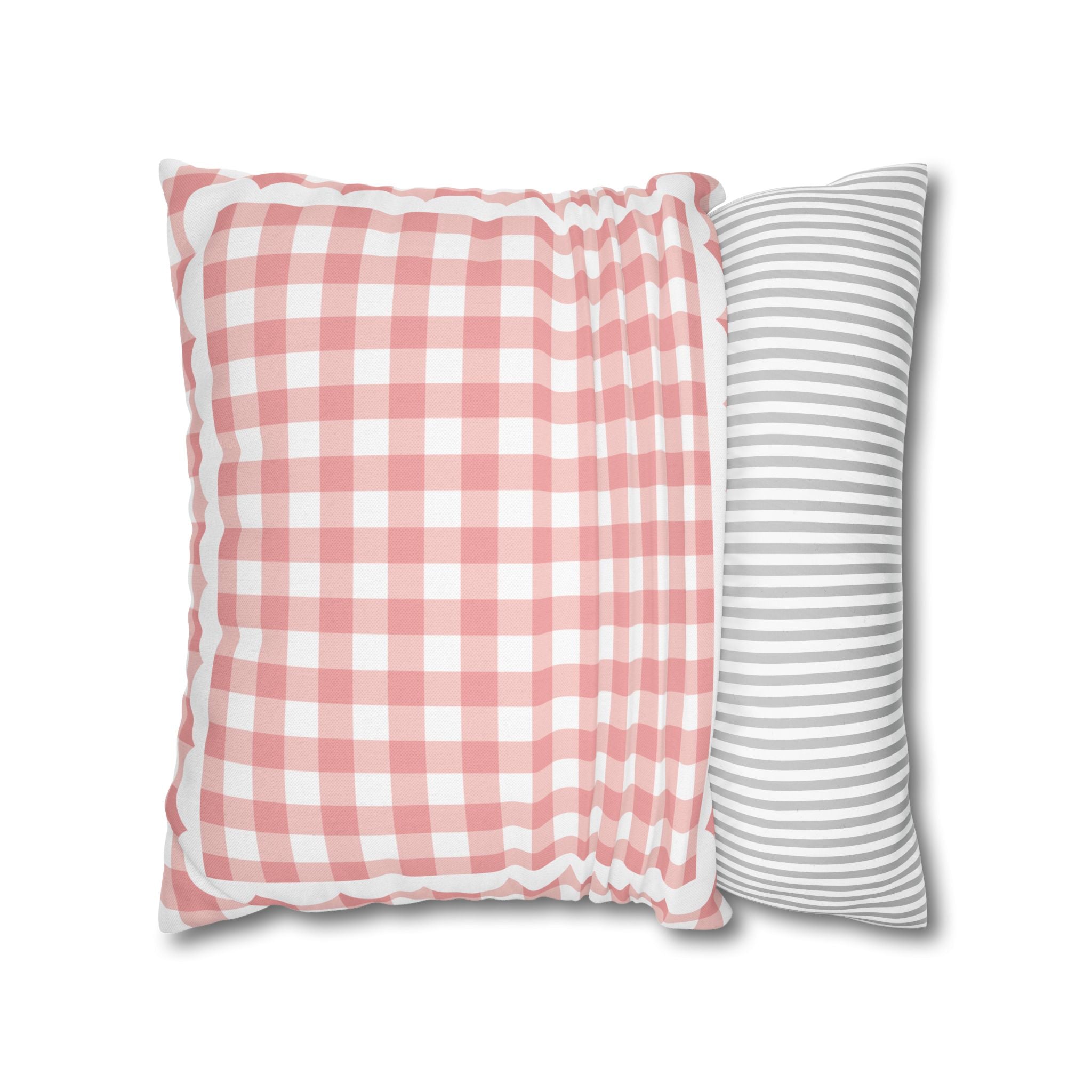 Carnation Pink Pastel Gingham Classroom Pillow Cover | A Year In Pastel