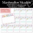 Load image into Gallery viewer, Printable Spring Editable Calendar and Newsletters | Marshmallow Meadow
