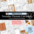 Load image into Gallery viewer, Printable Preschool November Thematic Unit Bundle
