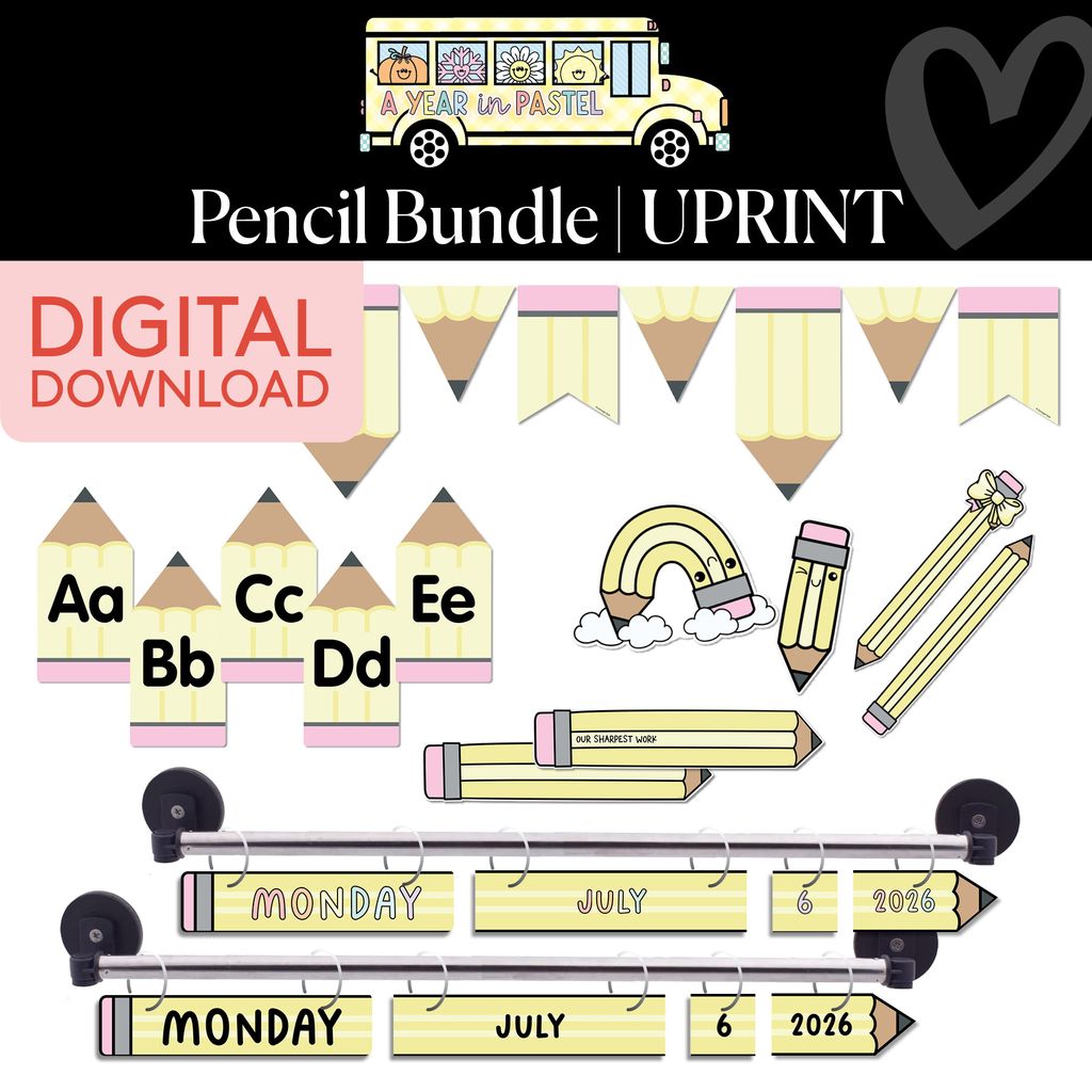 Printable Pencil Bundle | A Year In Pastel