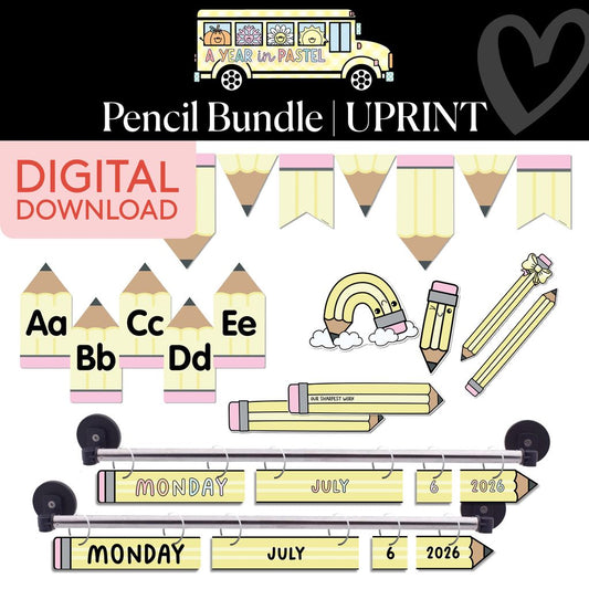 Printable Pencil Bundle | A Year In Pastel
