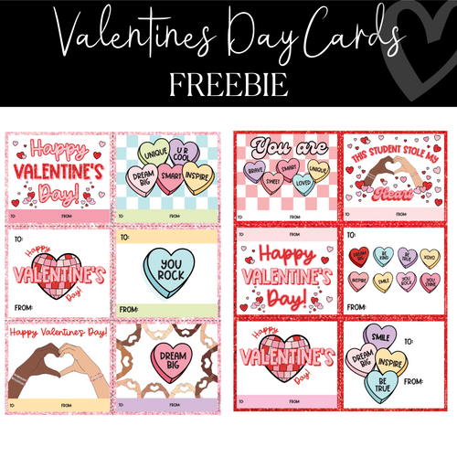 Student and Teachers Valenitines Day Card Freebie by UPRINT