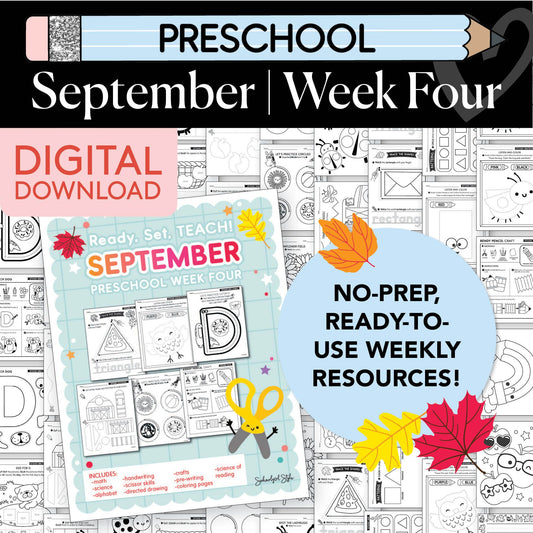 Printable Preschool September Week 4 Resources