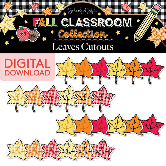 Printable Fall Leaves Cutouts | 90s Teacher