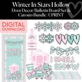 Load image into Gallery viewer, Printable Winter in Stars Hollow Door Decor Bulletin Board Set and Cutouts Bundle
