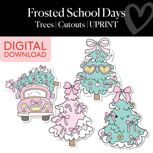 Printable Christmas Trees Cutouts | Frosted School Days