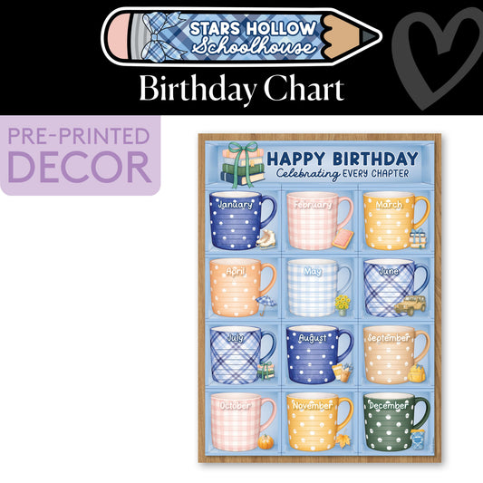 Cozy Mugs Birthday Chart | Stars Hollow Schoolhouse
