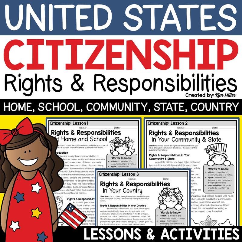 Citizenship Rights & Responsibilities of Being a Good Citizen Civics Lessons