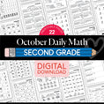 Load image into Gallery viewer, Printable Second Grade October Daily Math Worksheets
