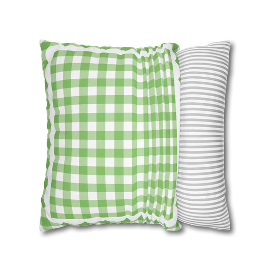 Light Green Gingham Classroom Pillow Cover | 90s Teacher