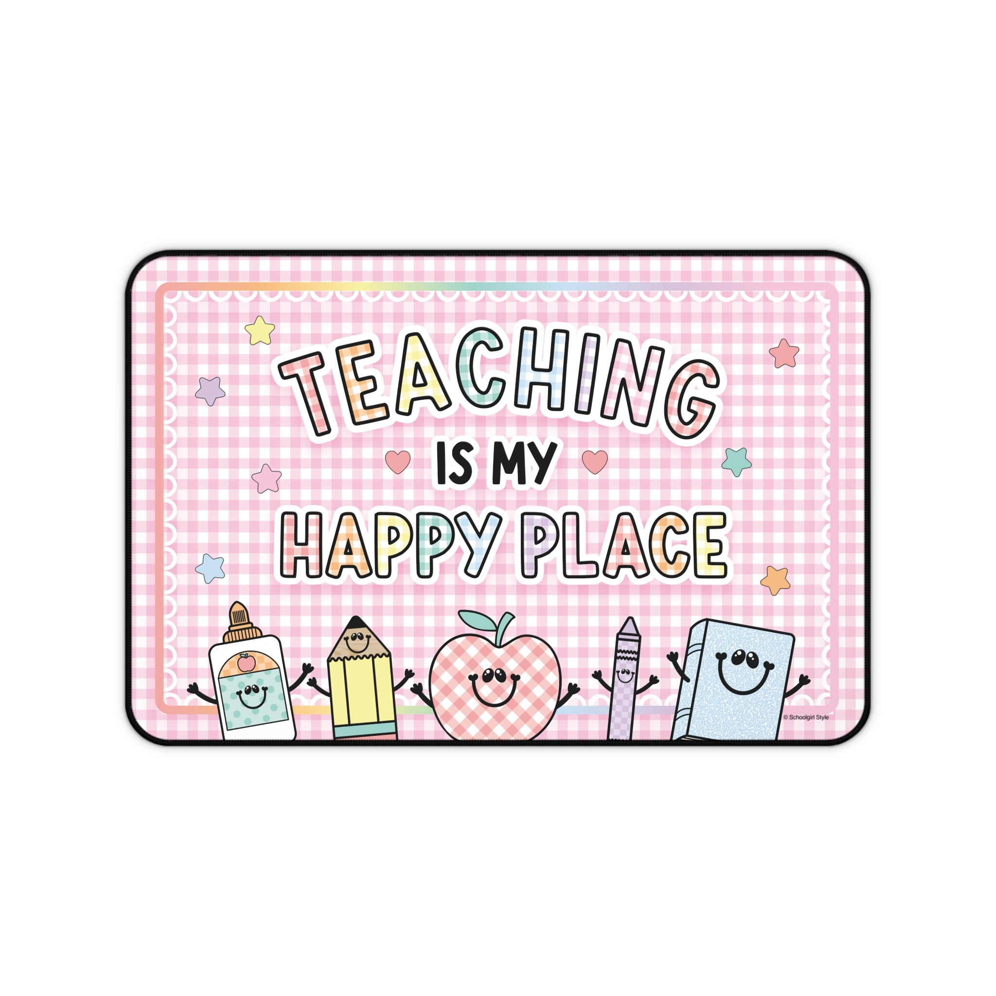 Teaching Is My Happy Place Desk Mat | A Year In Pastel