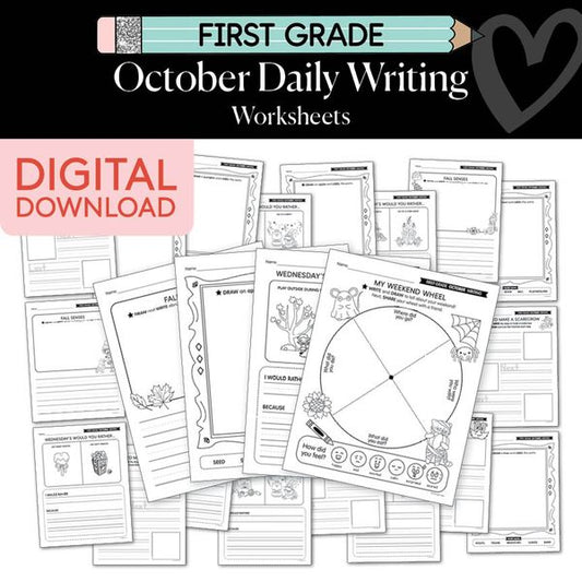 Printable First Grade October Daily Writing