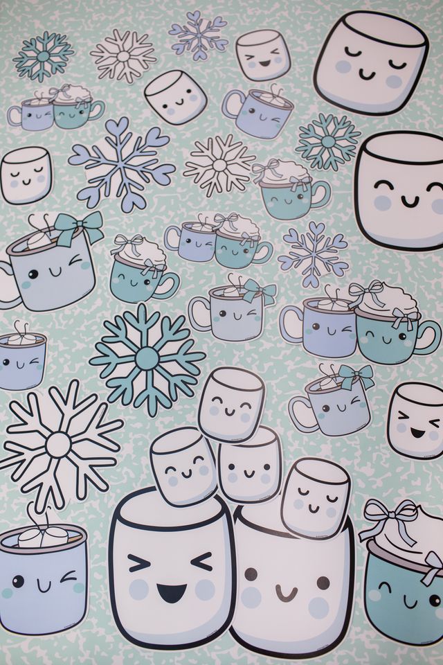 Printable Winter Mugs Cutouts | Sweet Sips and Snowflakes