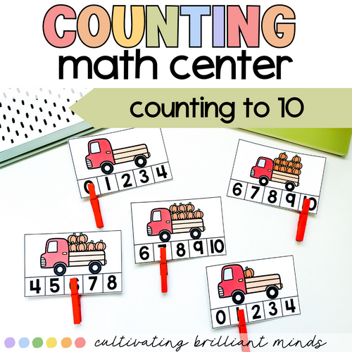 Fall Counting to 10 Math Center | Numbers to 10 | Autumn | Kindergarten, 1st