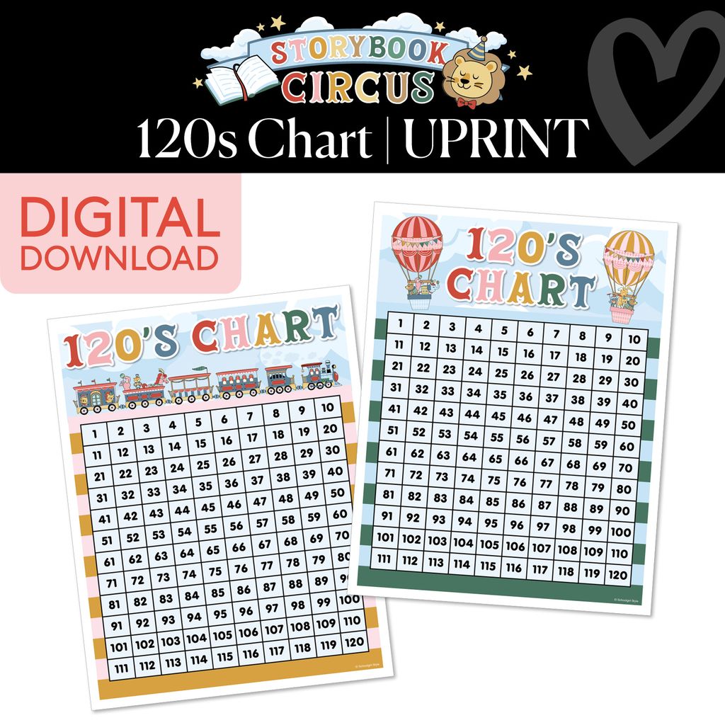 Printable Vintage 120s Chart | Storybook Circus