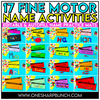 Editable Name Practice Mats Fine Motor Name Activities Bundle Back to School