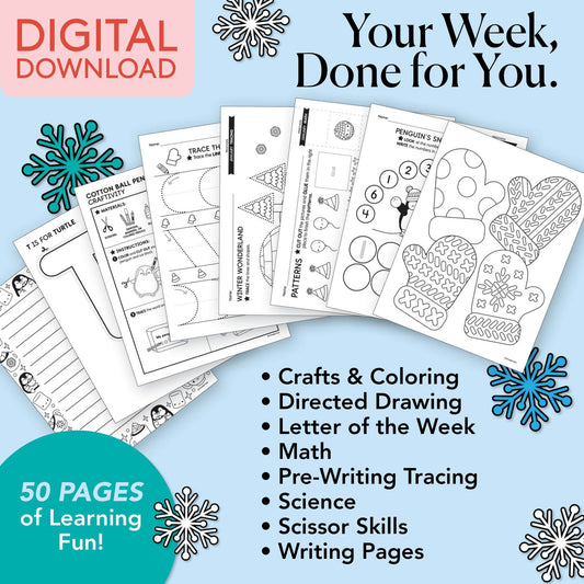 Printable Preschool January Week 4 Resources