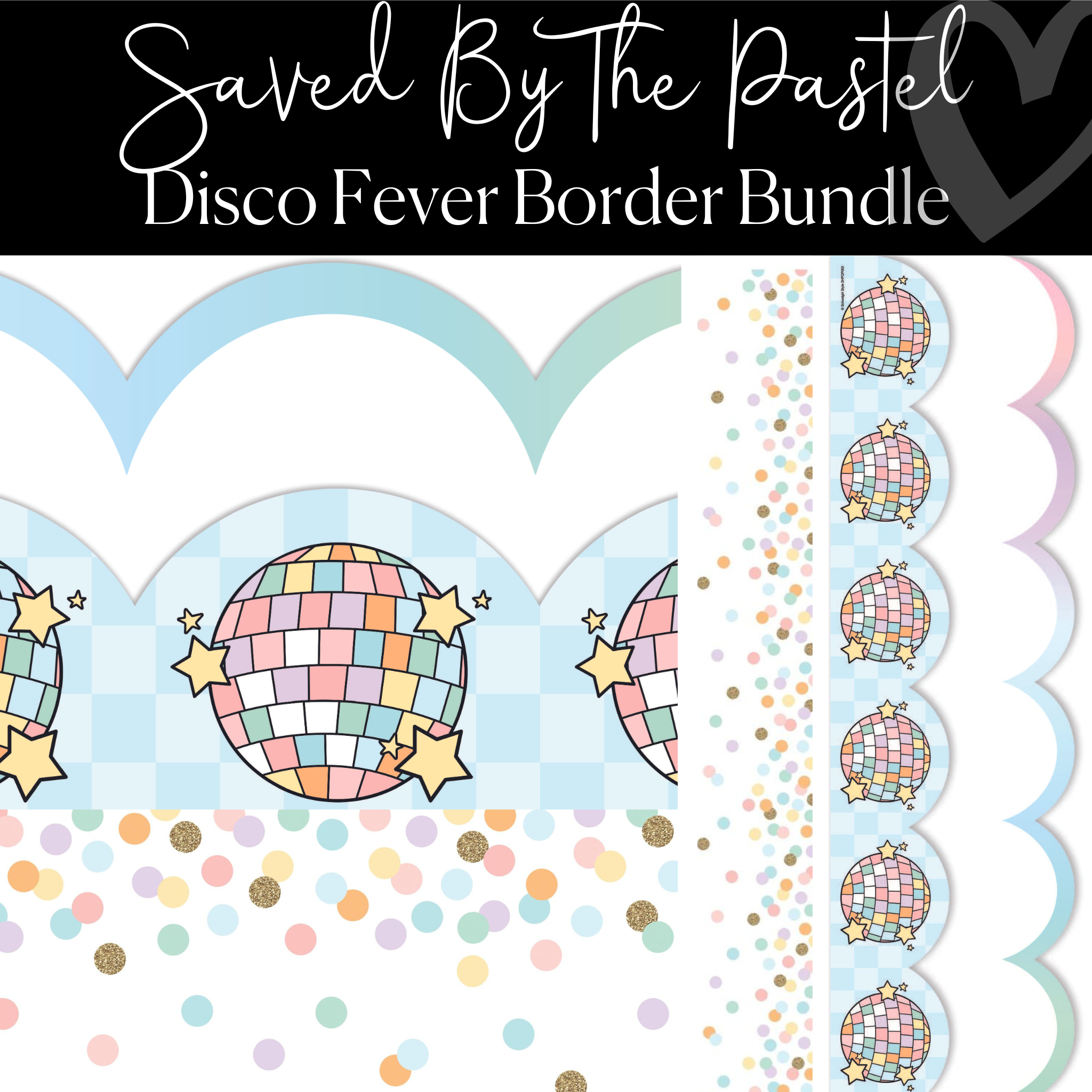 Disco Fever Border Bundle | Bulletin Board Borders | Schoolgirl Style