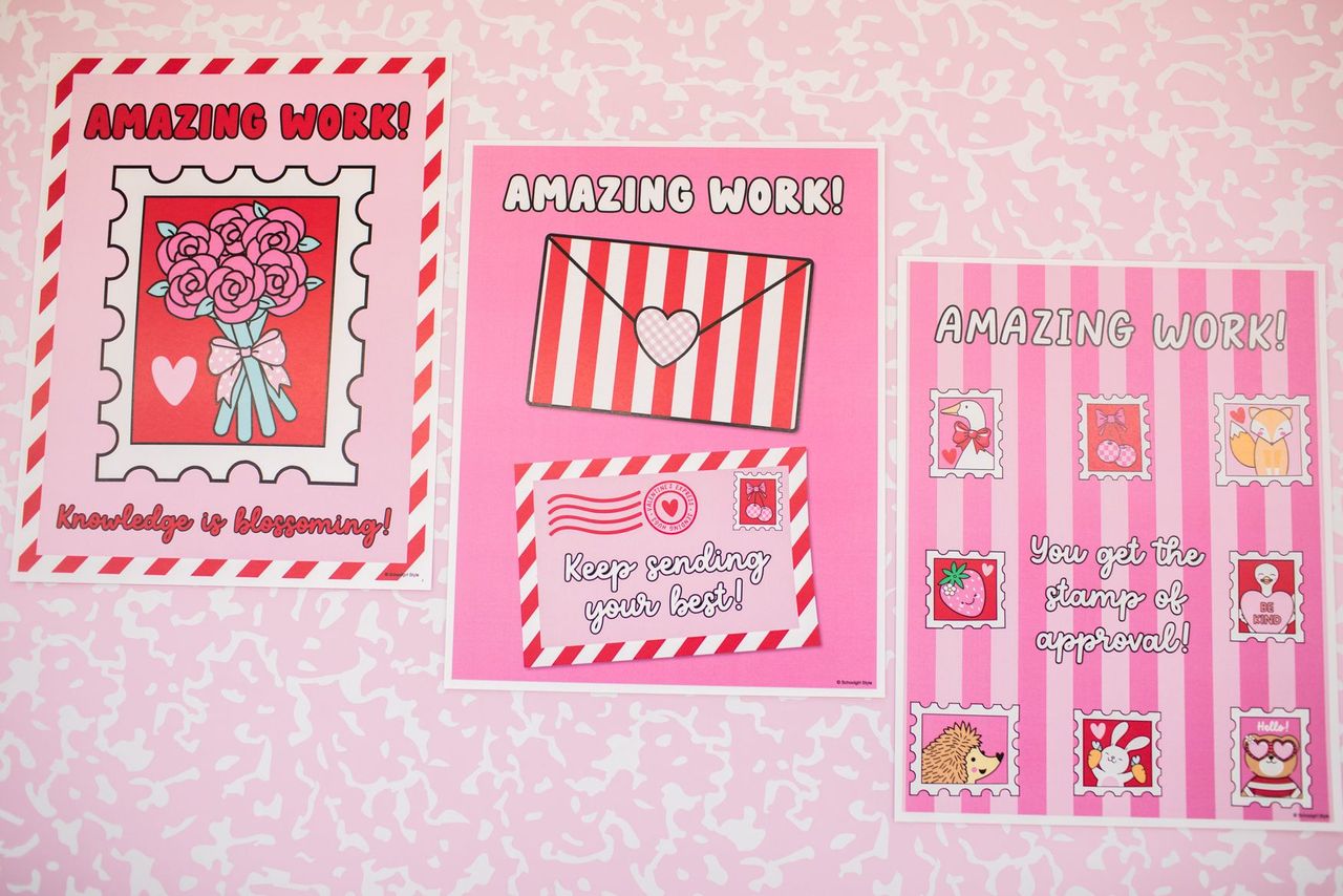 Printable Valentines Student Work Display | Special Edition: Valentine's Day
