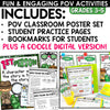 Point of View Activities Worksheets Task Cards Anchor Chart | Print and Digital