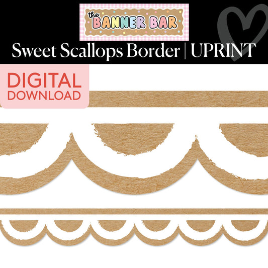 Printable Sweet Scallops Border