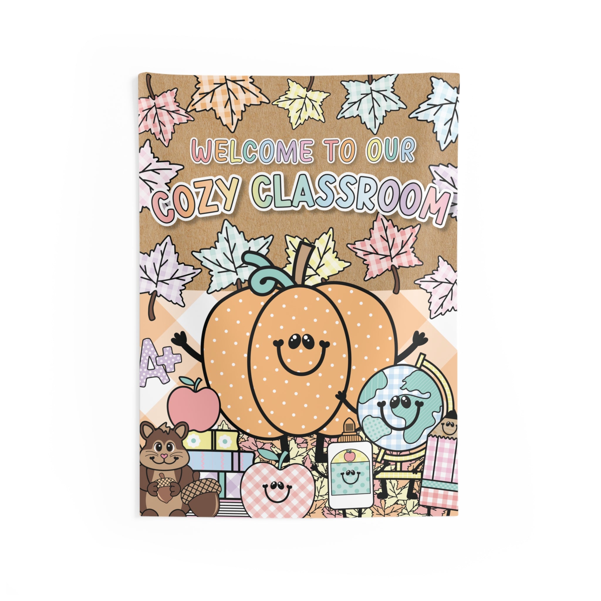 Welcome To Our Cozy Classroom Fall Pastel Seasonal Wall Tapestry | A Year In Pastel