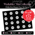 Load image into Gallery viewer, Black and White Happy Faces Sit Spot Classroom Mat by Schoolgirl Style
