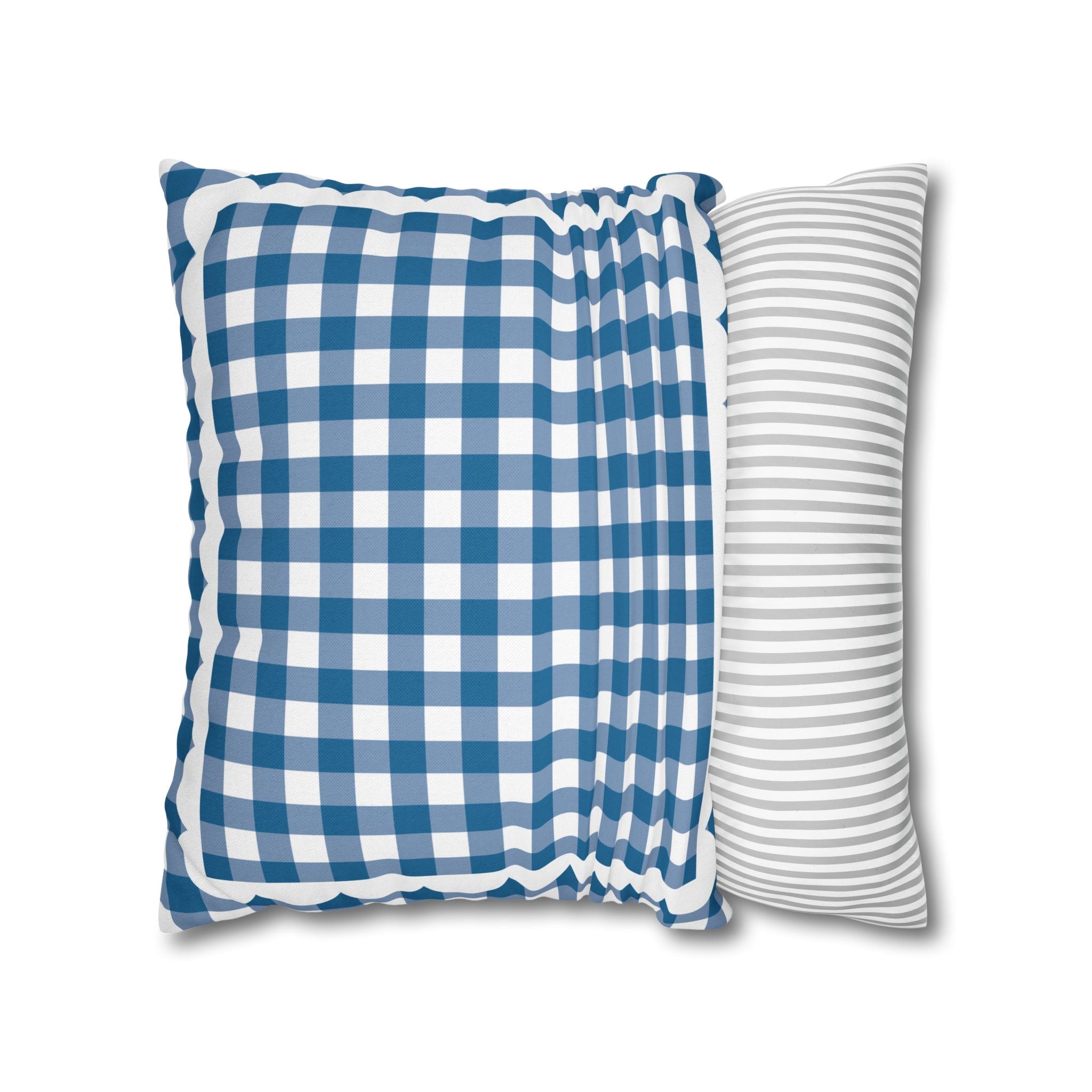 Blueberry Blue Gingham Classroom Pillow Cover | 90s Teacher