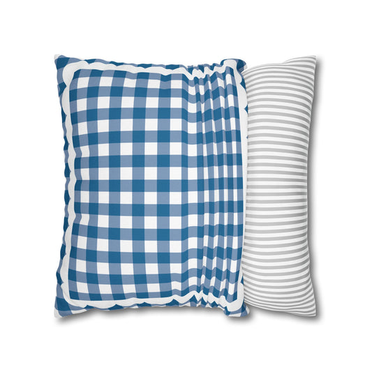 Blueberry Blue Gingham Classroom Pillow Cover | 90s Teacher