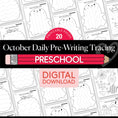 Load image into Gallery viewer, Printable Preschool October Pre-Writing Tracing Worksheets
