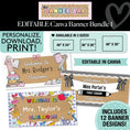 Load image into Gallery viewer, Personalized Editable Canva Kraft Style Banner Bundle 1
