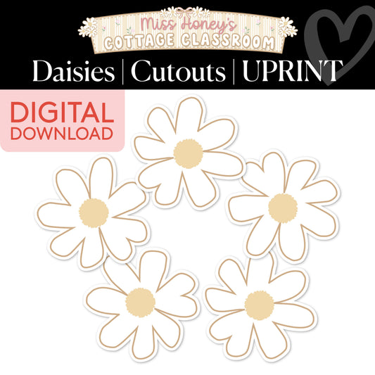 Printable Calming Daisies Cutouts | Miss Honey's Cottage Classroom