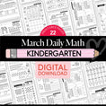 Load image into Gallery viewer, Printable Kindergarten March Daily Math
